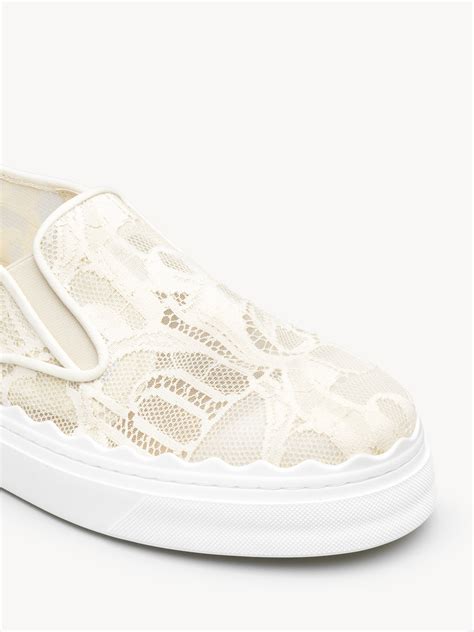 chloe sneaker damen lauren|chloe lace slip on sneakers.